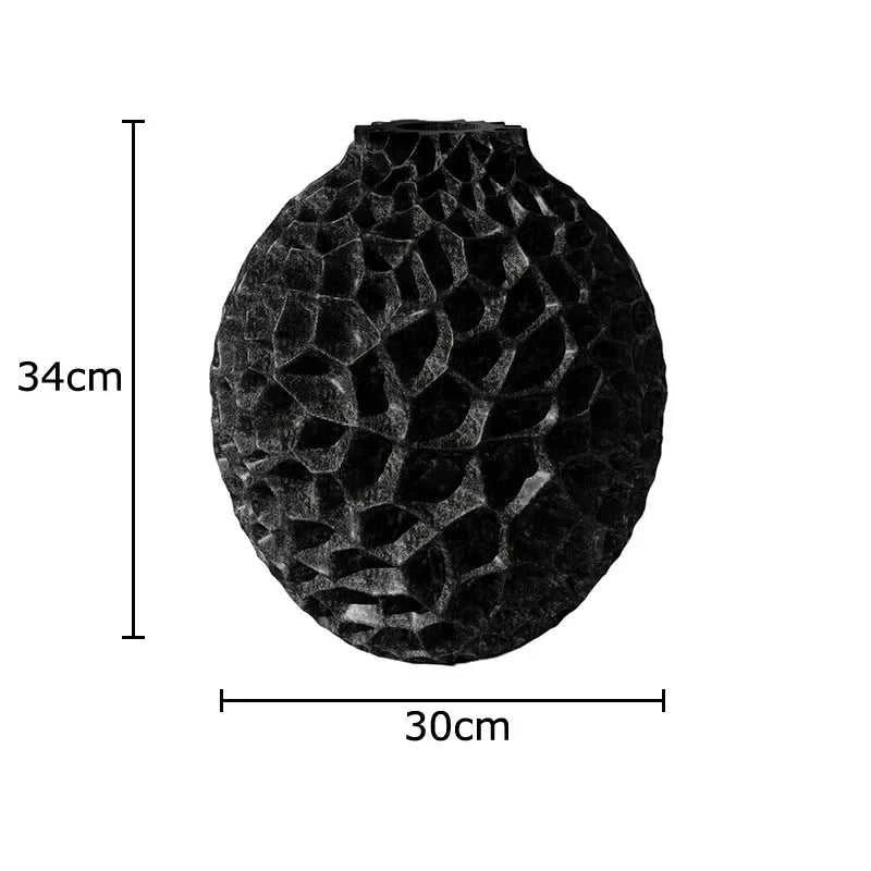 Honeycomb Texture Creative Vase Desk Decoration Artificial Flower Decorative Flower Arrangement Floral Vase Room Aesthetic Decor 14:29#Orange-S vase
