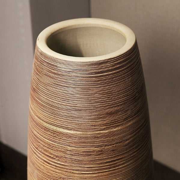 Close up of Floro large ceramic floor vase for living room decoration