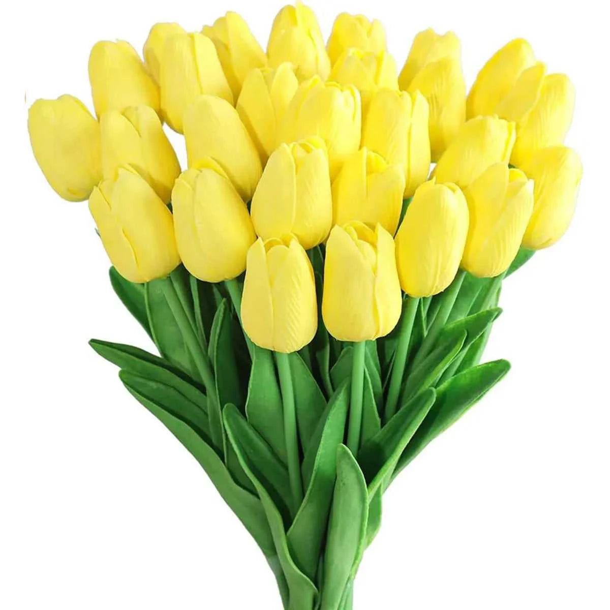 Felicia Artificial Tulips - 10 Realistic Touch Flowers for Home & Wedding Decor 14:29#1;5:361386#10pcs Artificial Flowers