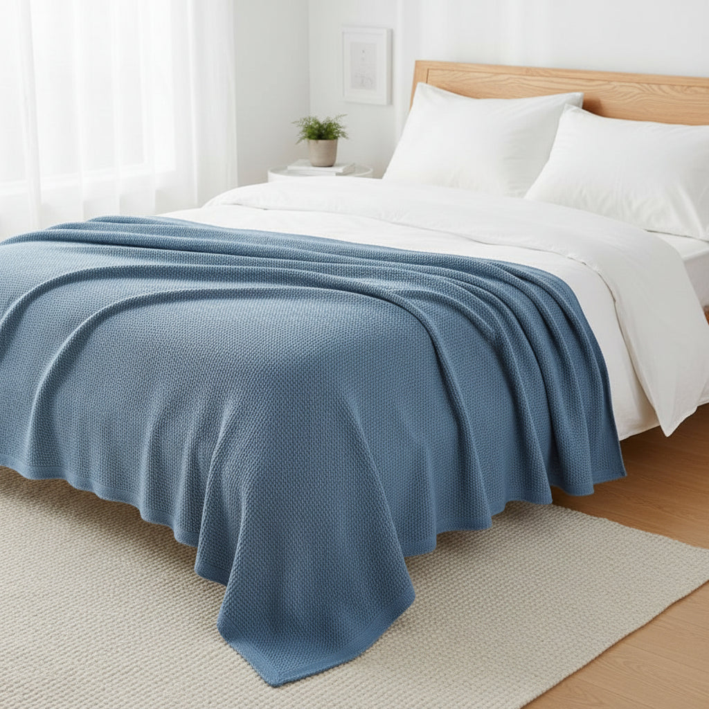 Solid Cotton Blanket for Bed Waffle Plaid Bedspread for Single Queen King Bed Sofa Blankets Throw Sofa Cover Sheet Summer Quilt 14:193#dark grey;5:202637911 Blankets & Throws