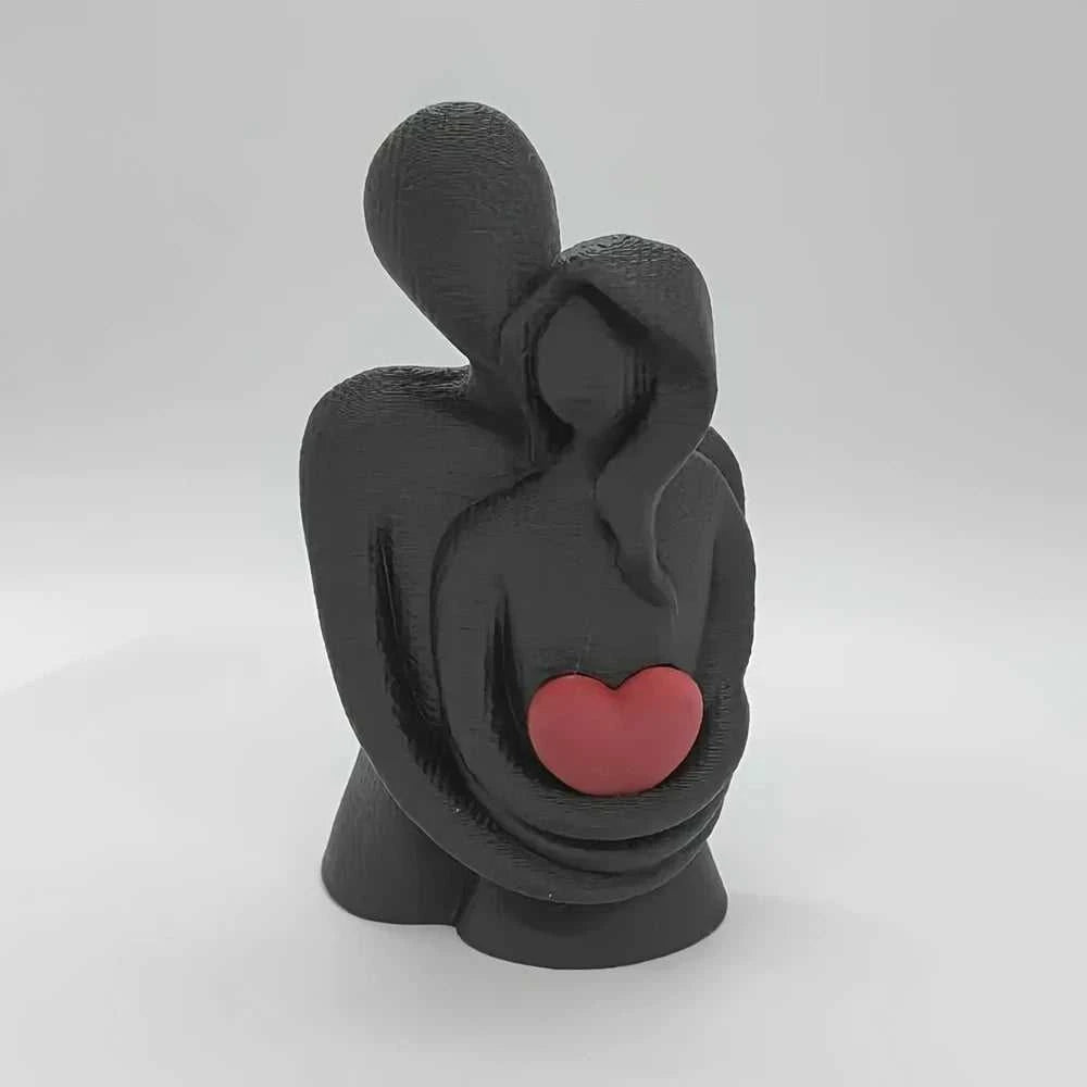 Casal 3D Printed Embracing Couple Sculpture - Modern Love Art Gift 14:193 Decorative Sculpture
