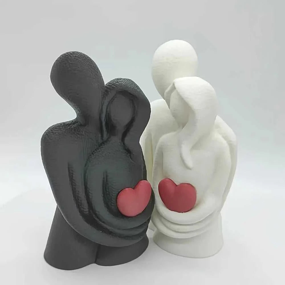 Casal 3D Printed Embracing Couple Sculpture - Modern Love Art Gift 14:193 Decorative Sculpture