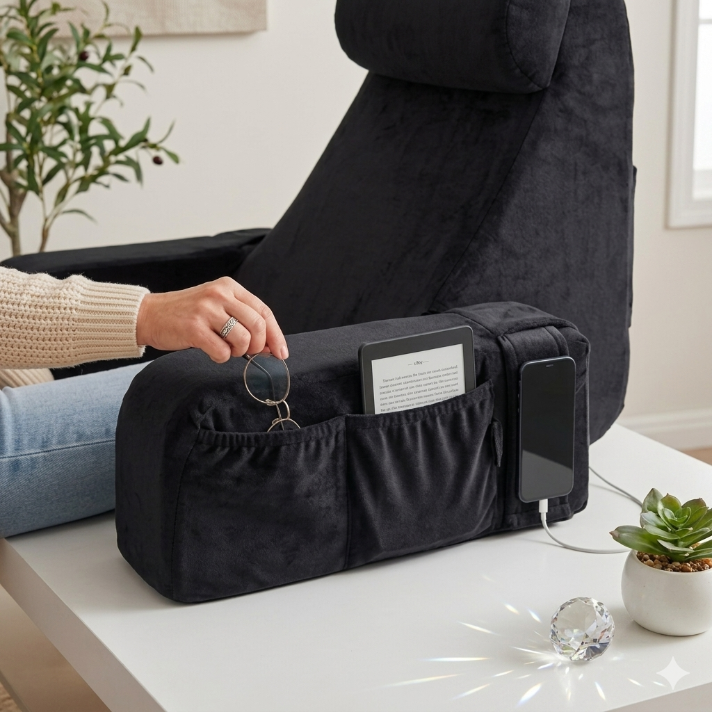 Husband Pillow | Bed Rest Pillow with Arms for Reading & Back Support | Marito