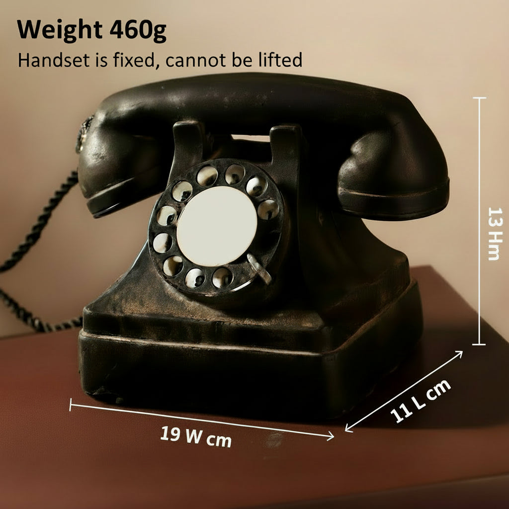 Nordic retro old craft ornaments vintage telephone ornaments, resin crafts, household bedroom living room phone Shape decoration 14:200006152#B sculptures