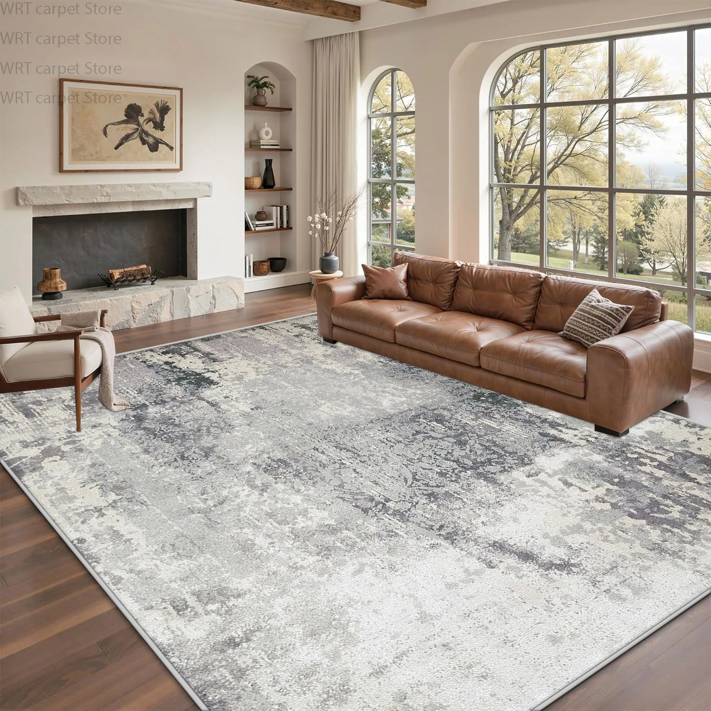 Grey Area Rug for Living Room – Modern Carpet | Mocco