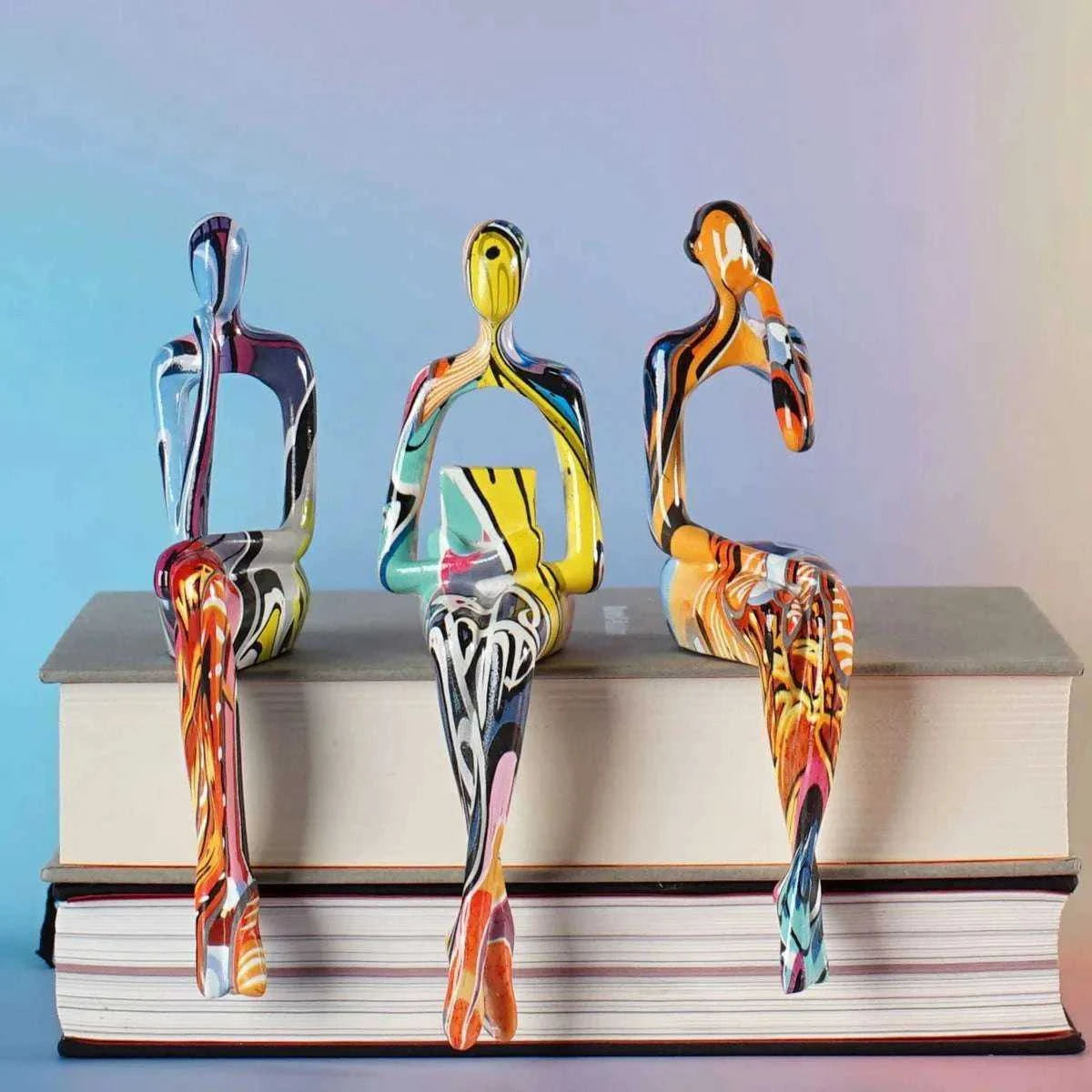 Ricca Abstract Thinker Figurine - Modern Resin Sculpture Decor 14:200006152#A Decorative Sculpture