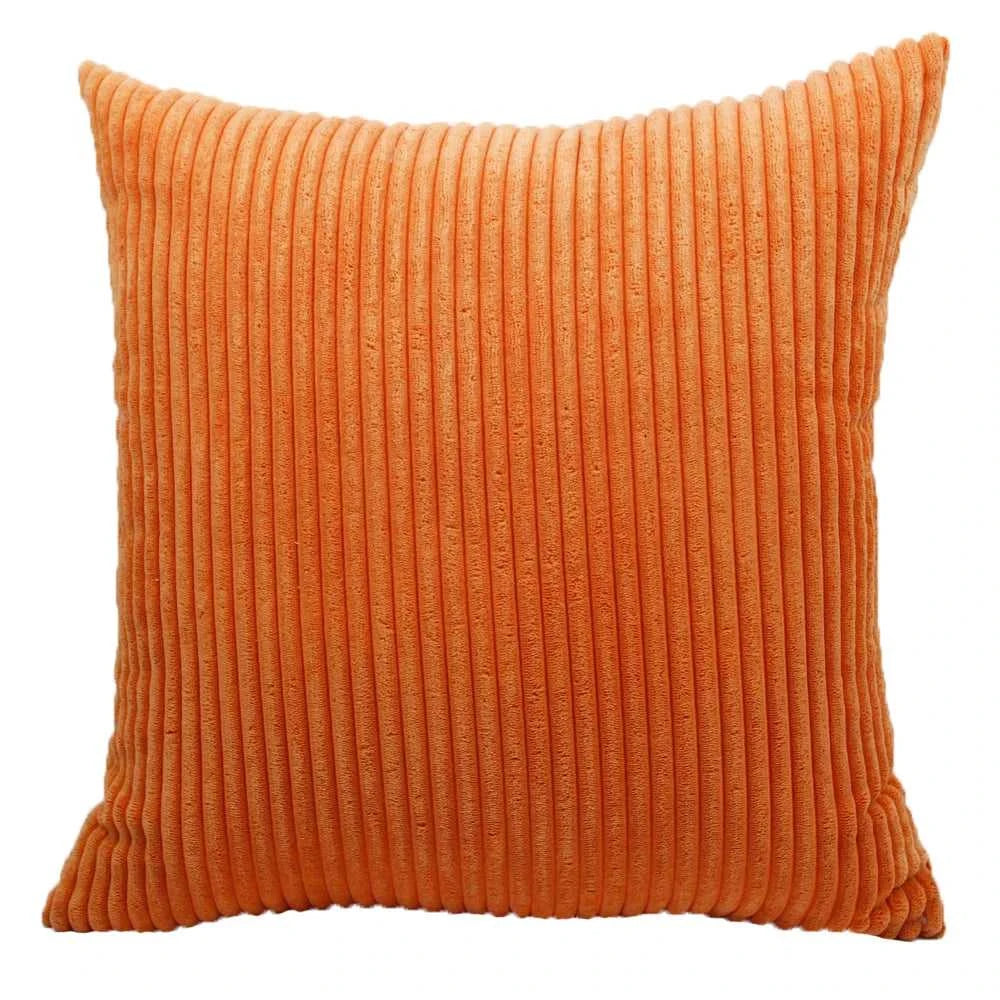 Adiva Striped Corduroy Cushion Cover - 45/50/60cm Sofa Pillow Case 14:771#Rattan;5:201336412#30X50CM Cushion Covers