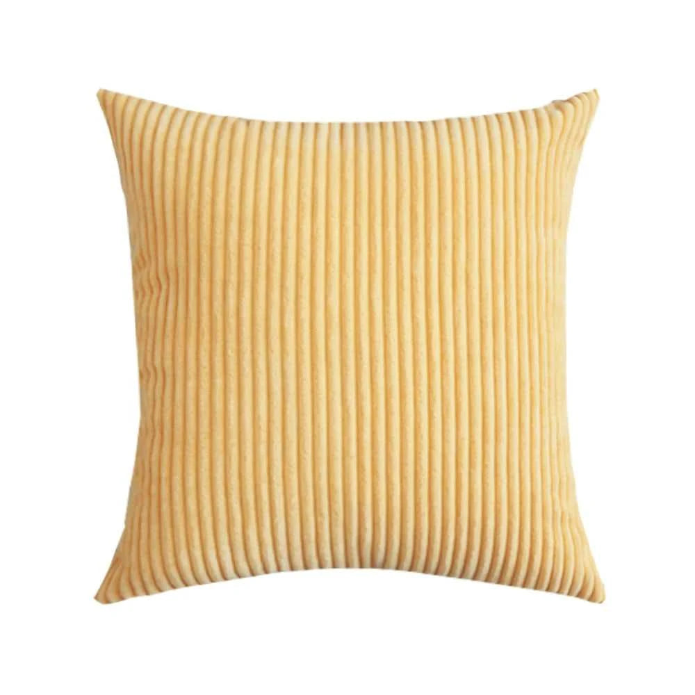 Adiva Striped Corduroy Cushion Cover - 45/50/60cm Sofa Pillow Case 14:771#Rattan;5:201336412#30X50CM Cushion Covers