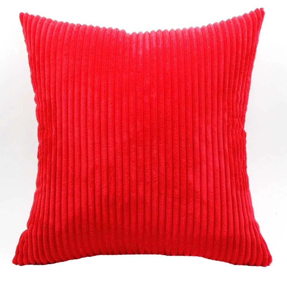 Adiva Striped Corduroy Cushion Cover - 45/50/60cm Sofa Pillow Case 14:771#Rattan;5:201336412#30X50CM Cushion Covers