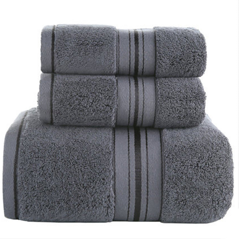 Arra luxury cotton bath towel set in Dark Grey – 3-piece hotel quality bath towel and hand towel set