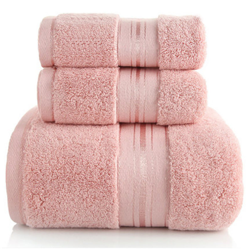 Arra luxury cotton bath towel set in Pink – 3-piece hotel quality bath towel and hand towel set