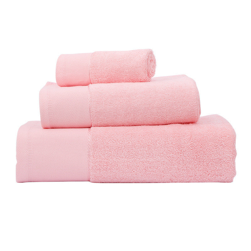 Arriba Luxury Bath Towel Set in Pink - 3-Piece Cotton Gift Set