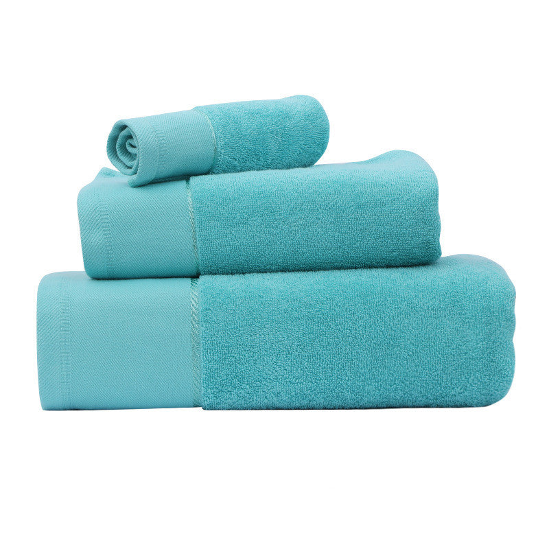 Arriba Luxury Bath Towel Set in Teal - 3-Piece Cotton Gift Set