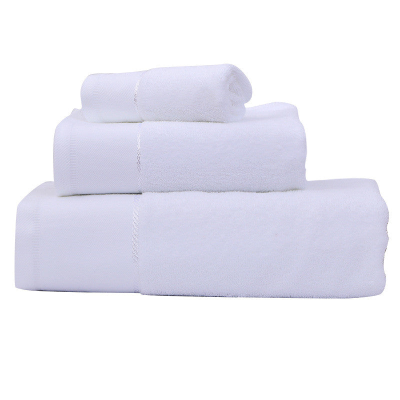Arriba Luxury Bath Towel Set in White - 3-Piece Cotton Gift Set