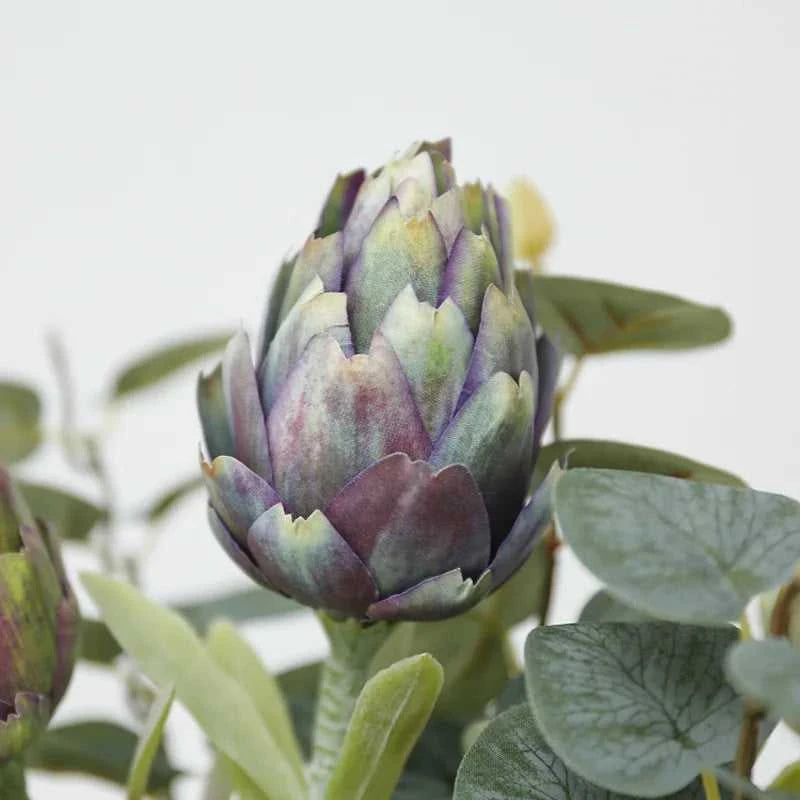 Zila Artificial Artichoke Plant 56cm - Decorative Faux Greenery for Home Decor 14:202888825#White Artificial Flowers