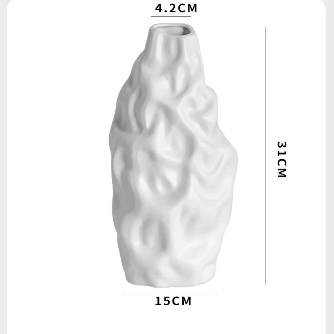 Creative ceramic vase decoration living room dining room desktop dried flower container home decoration accessories 14:173#A-S14 8 15cm vase
