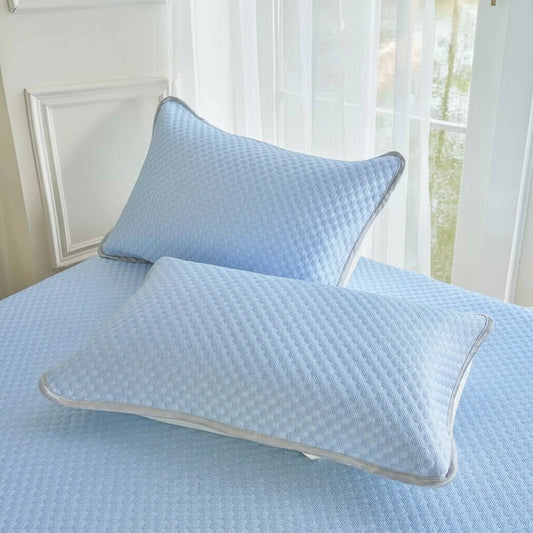 Summer Cooling Pillowcase Ice Silk Material Solid Color Icy Bean Fabric Air Conditioner Washable Home Plain Cover No Pillow 14:200002984#Pink-10PC;5:202139814 comfort essentials