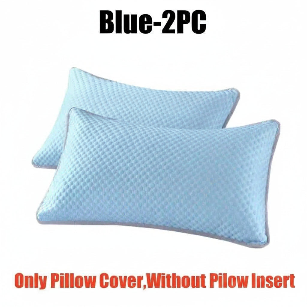 Summer Cooling Pillowcase Ice Silk Material Solid Color Icy Bean Fabric Air Conditioner Washable Home Plain Cover No Pillow 14:200002984#Pink-10PC;5:202139814 comfort essentials