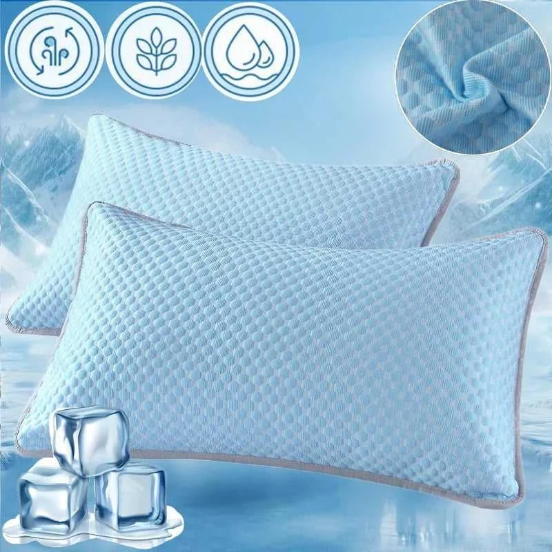 Summer Cooling Pillowcase Ice Silk Material Solid Color Icy Bean Fabric Air Conditioner Washable Home Plain Cover No Pillow 14:200002984#Pink-10PC;5:202139814 comfort essentials