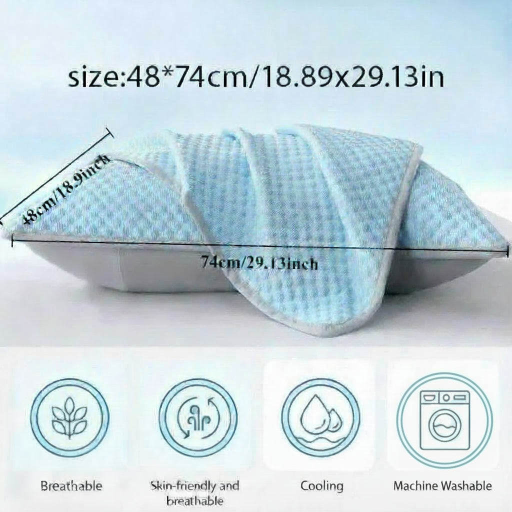 Summer Cooling Pillowcase Ice Silk Material Solid Color Icy Bean Fabric Air Conditioner Washable Home Plain Cover No Pillow 14:200002984#Pink-10PC;5:202139814 comfort essentials
