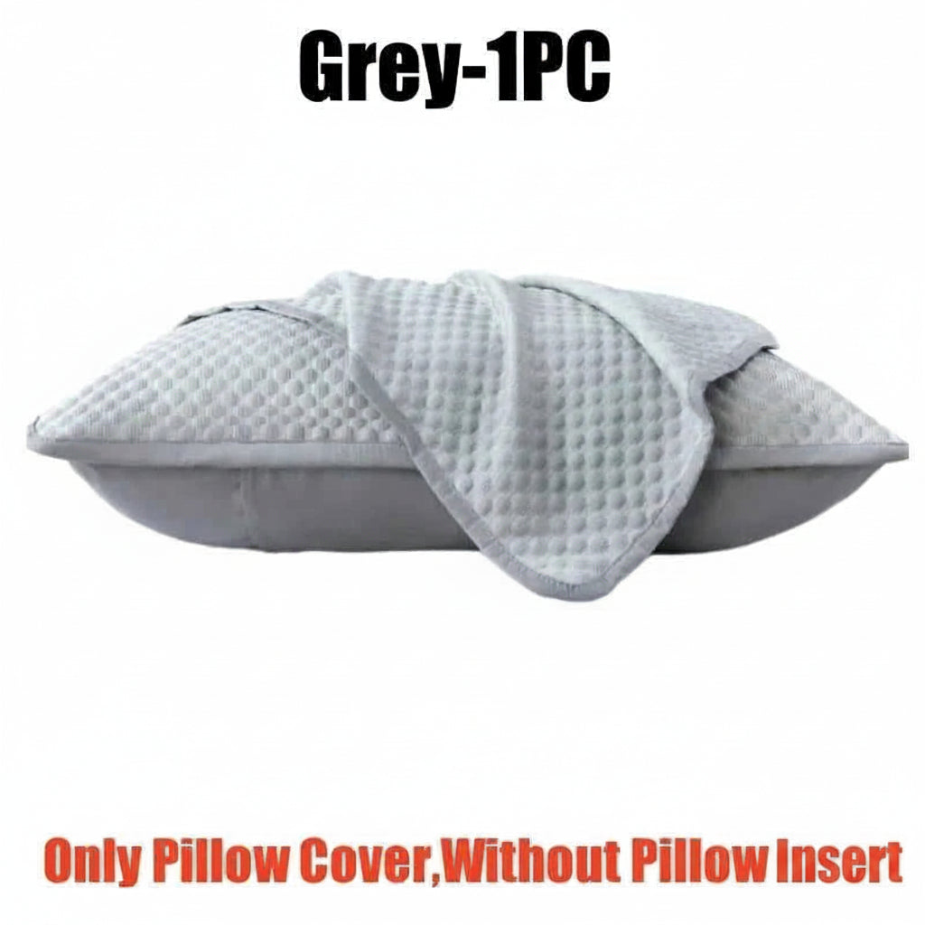Summer Cooling Pillowcase Ice Silk Material Solid Color Icy Bean Fabric Air Conditioner Washable Home Plain Cover No Pillow 14:200002984#Pink-10PC;5:202139814 comfort essentials