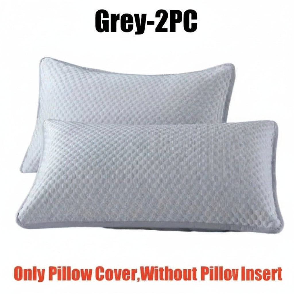 Summer Cooling Pillowcase Ice Silk Material Solid Color Icy Bean Fabric Air Conditioner Washable Home Plain Cover No Pillow 14:200002984#Pink-10PC;5:202139814 comfort essentials