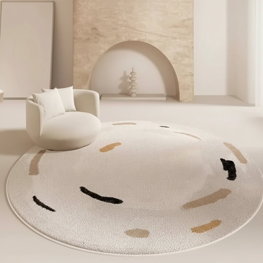 Cream Style Bedroom Decor Carpet Large Area Round Carpets for Living Room Home Thicken Washable Floor Mat Fluffy Soft Lounge Rug 14:173#H;5:200844318#300x300cm Rugs carpets & mats