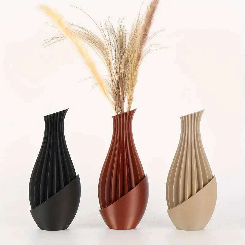 Cabana Striped Teardrop Vase - Boho Style for Dried & Fresh Flowers 14:10#red vase