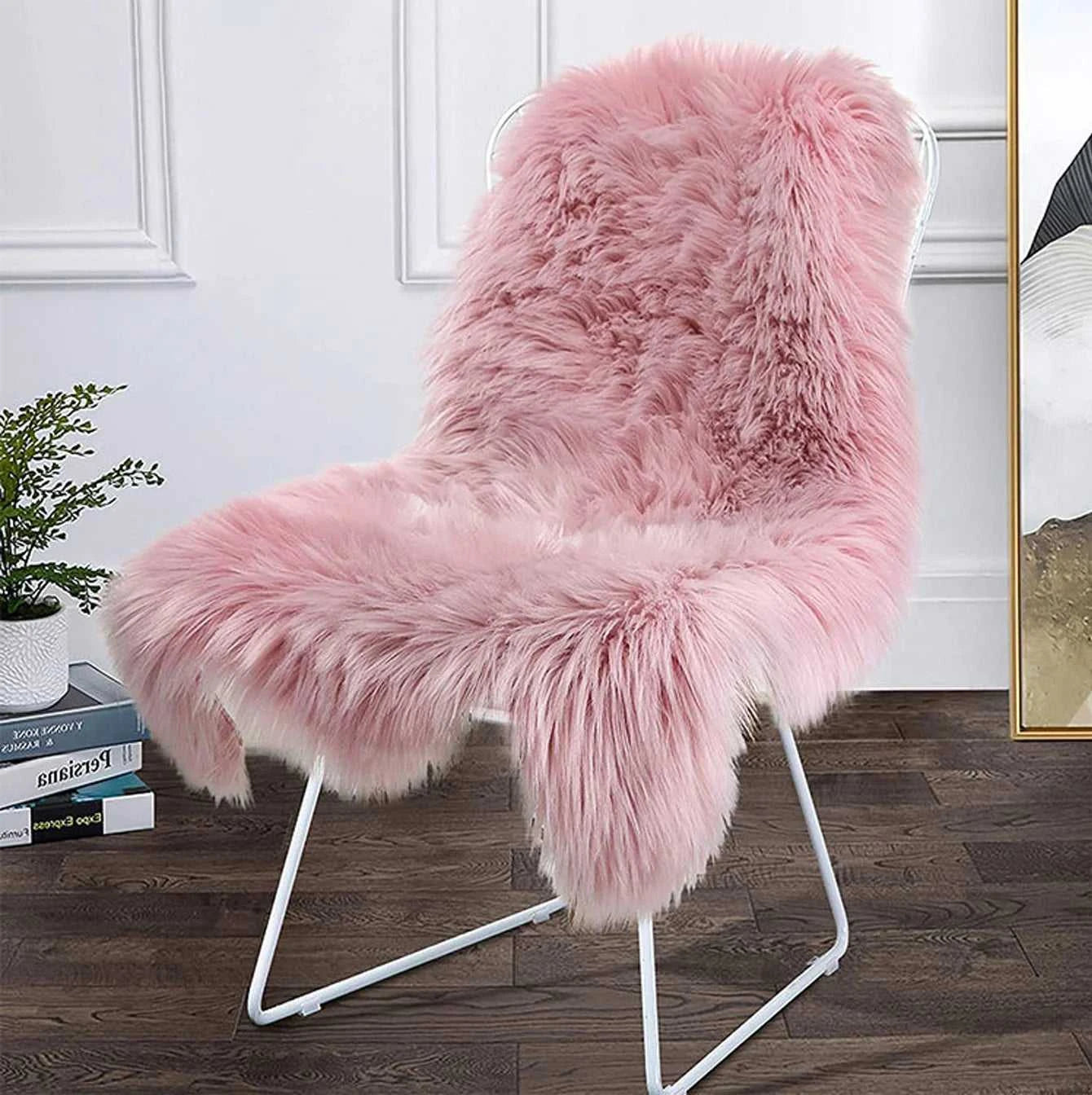 Cameron Plush Shag Carpet - Soft Fluffy Floor Mat for Living Room & Bedroom 14:29#baisepingdiyu;5:200007736#40cmx60cm Rugs