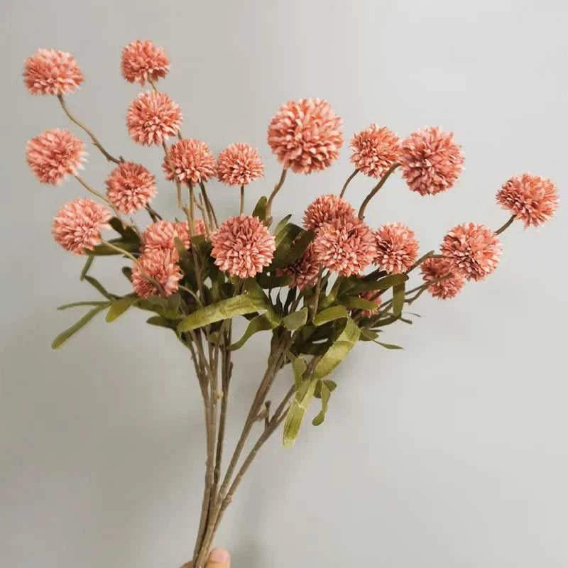 Caprin Artificial Dandelion 52cm 5 Heads White Pink - Wedding & Home Decor 14:202884863#Dark Pink Artificial Flowers