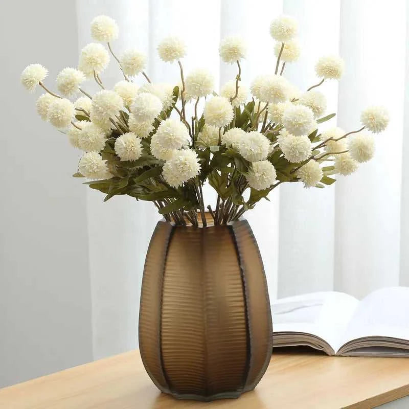 Caprin Artificial Dandelion 52cm 5 Heads White Pink - Wedding & Home Decor 14:202884863#Dark Pink Artificial Flowers