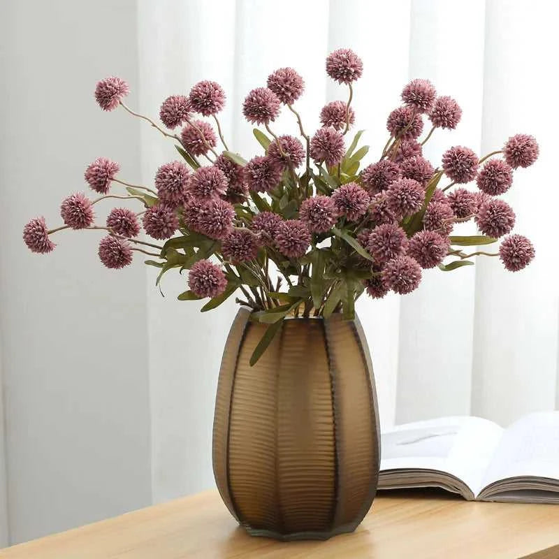 Caprin Artificial Dandelion 52cm 5 Heads White Pink - Wedding & Home Decor 14:202884863#Dark Pink Artificial Flowers