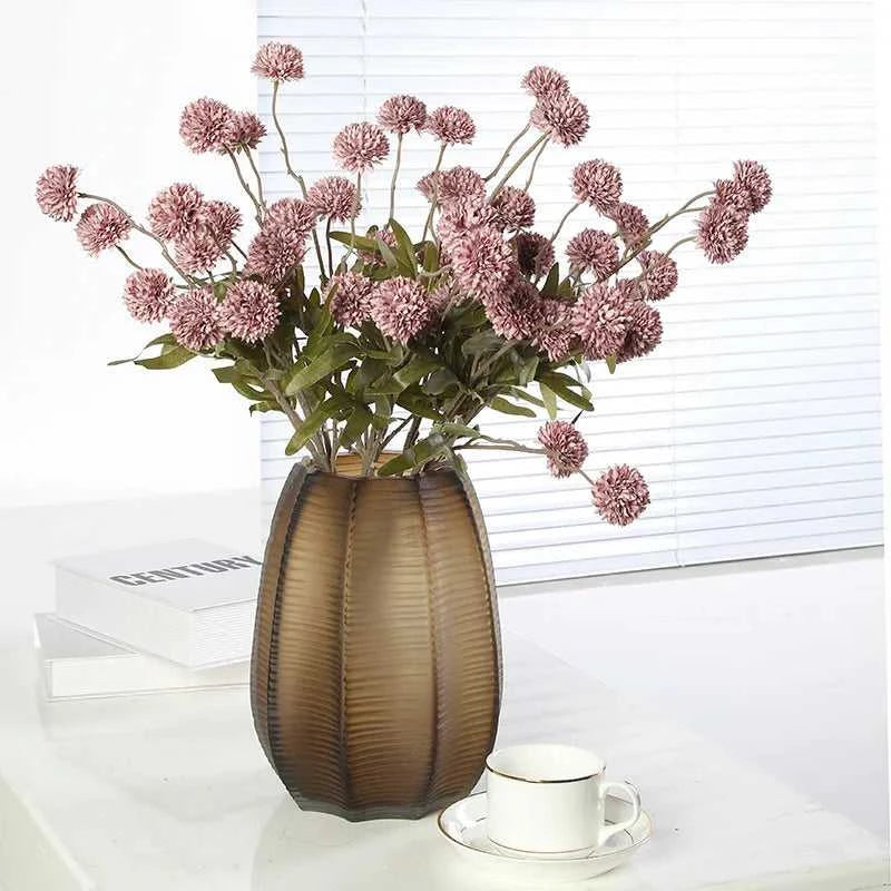 Caprin Artificial Dandelion 52cm 5 Heads White Pink - Wedding & Home Decor 14:202884863#Dark Pink Artificial Flowers