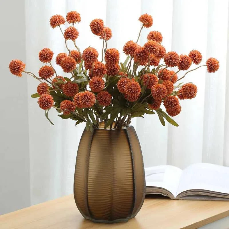 Caprin Artificial Dandelion 52cm 5 Heads White Pink - Wedding & Home Decor 14:202884863#Dark Pink Artificial Flowers