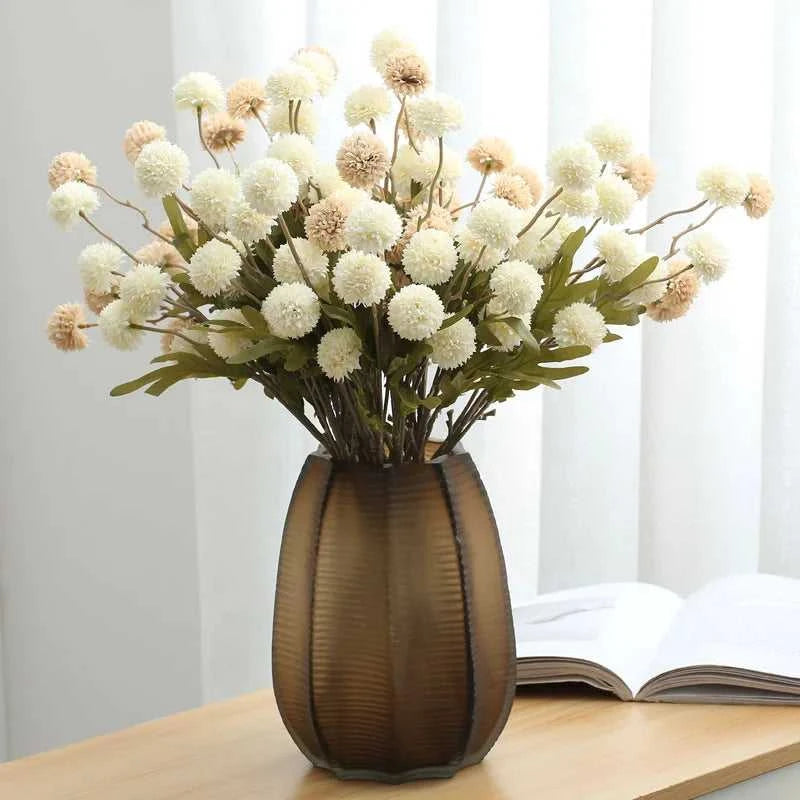 Caprin Artificial Dandelion 52cm 5 Heads White Pink - Wedding & Home Decor 14:202884863#Dark Pink Artificial Flowers