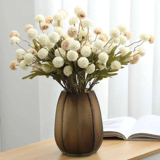 Caprin Artificial Dandelion 52cm 5 Heads White Pink - Wedding & Home Decor 14:202884863#Dark Pink Artificial Flowers