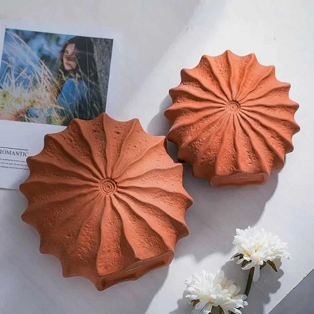 Cara Ceramic Shell Vase Orange - Porcelain Conch Flower Pot Desk Decor 14:29#S vase