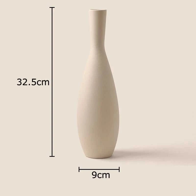 Cavana Frosted Ceramic Vase - Minimalist Porcelain Flower Pot for Modern Home Decor 14:29#S vase