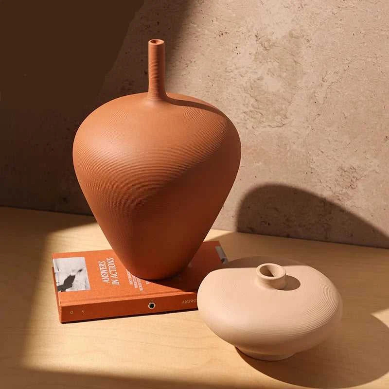 Cavana Frosted Ceramic Vase - Minimalist Porcelain Flower Pot for Modern Home Decor 14:29#S vase