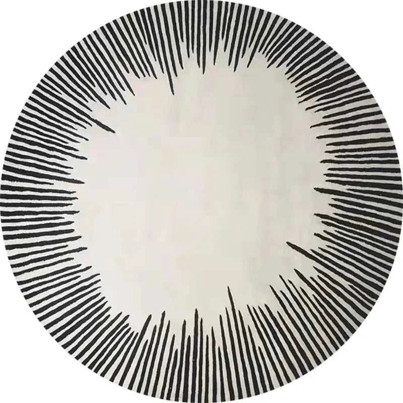 Home Thicken Non-slip Mat Modern Minimalist Carpets for Living Room Fluffy Soft Bedroom Decor Stripe Carpet Large Area Round Rug 14:1063#K;5:200844318#300x300cm Carpets