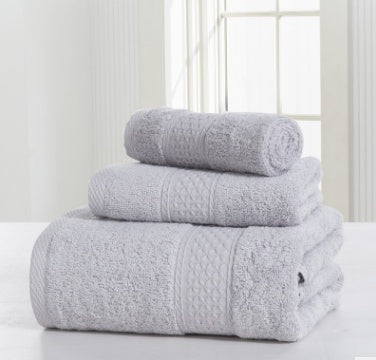 Claro Cotton Bath Towel Set in Light Gray – Soft & Skin-Friendly