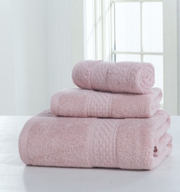 Claro Cotton Bath Towel Set in Pink – Soft & Skin-Friendly
