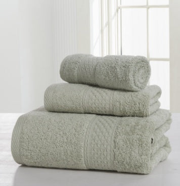Claro Cotton Bath Towel Set in Sage Green – Soft & Skin-Friendly