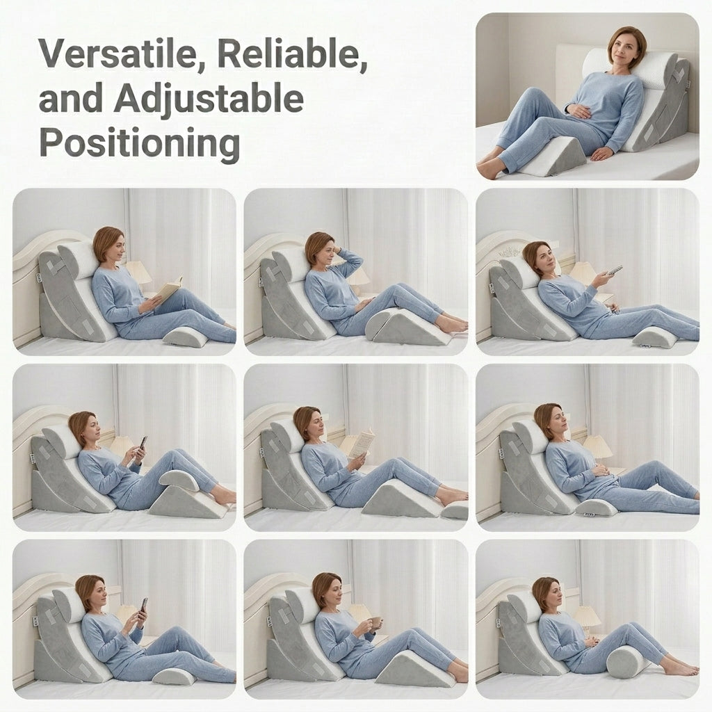 Comodo Bed Wedge Pillow for Acid Reflux and Sleeping Elevation