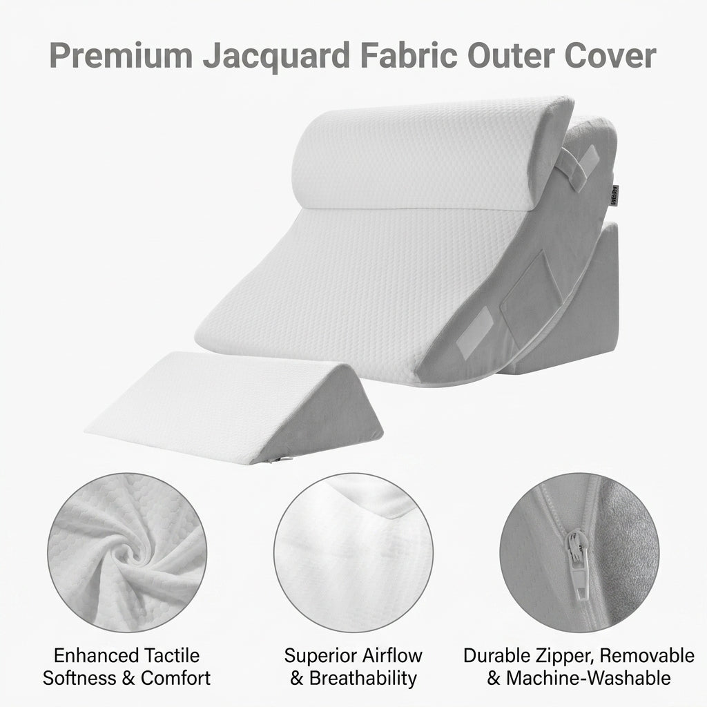 Comodo Orthopedic Wedge Pillow for Leg Elevation and Post Surgery Recovery