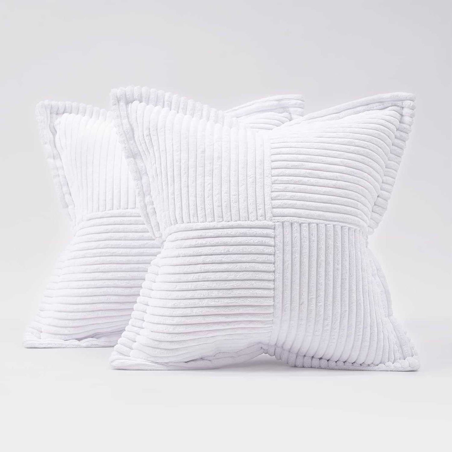 Corduroy Pillow Covers Super Soft Boho Striped Pillow Covers Broadside Decorative Textured Christmas Throw Pillows For Couch Cushion Livingroom
