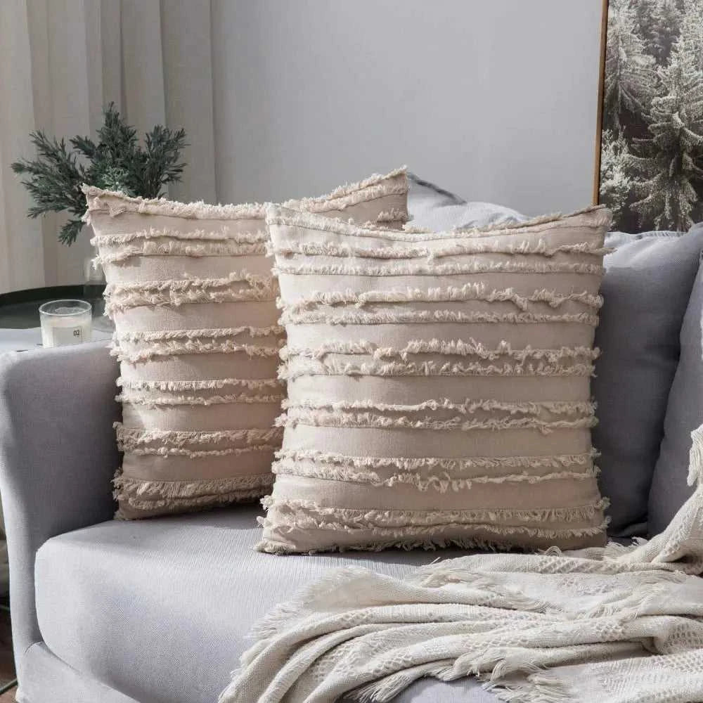 Nordic Style Cushion Cover Cotton Pillow Cover Boho Decorative Pillows for Sofa Living Room Home Decor Pillowcase 45x45cm 50x50 14:771#Yellow;5:201298983#30cmx50cm(1PC) Cushion Covers
