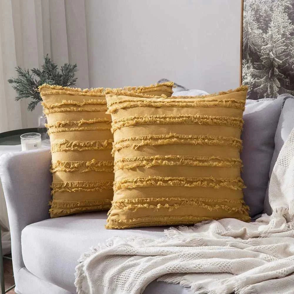 Nordic Style Cushion Cover Cotton Pillow Cover Boho Decorative Pillows for Sofa Living Room Home Decor Pillowcase 45x45cm 50x50 14:771#Yellow;5:201298983#30cmx50cm(1PC) Cushion Covers