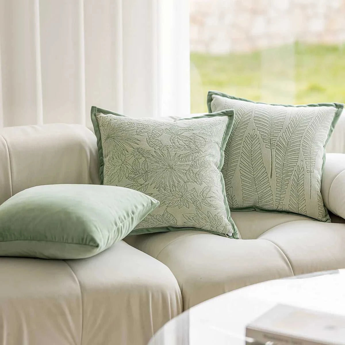 Eleganza Luxury Chenille Throw Pillow Covers - Jacquard Cushion Cases 14:193#Style 01;5:201298988#40X40cm Cushion Covers