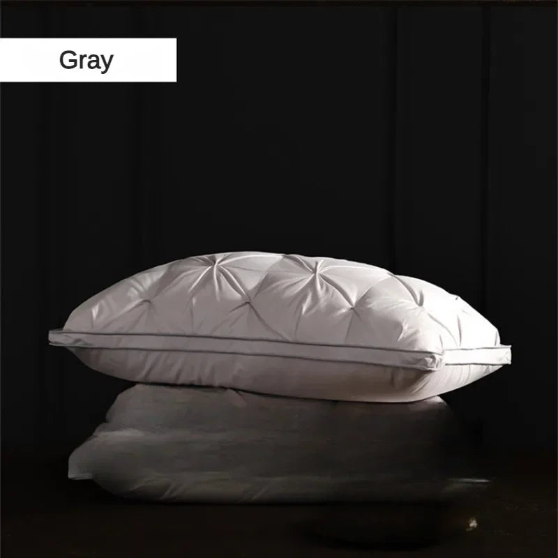 95% Goose Down Pillow White Cotton PillowCover Rectangle Bedroom Sleep 5-Star Hotel Pillow Low-Mid-high Pillows for Sleeping 14:10#Gray 48X74cm;5:201336412#Height 23-25cm 0.9kg luxury bedding